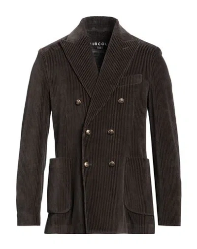 Circolo 1901 Man Blazer Dark Brown Size 42 Cotton, Polyester