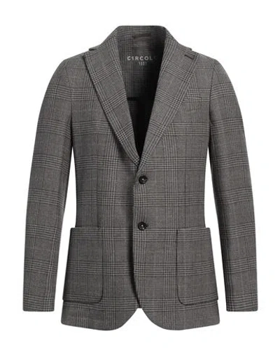 Circolo 1901 Man Blazer Dark Brown Size 44 Virgin Wool, Cotton, Elastane