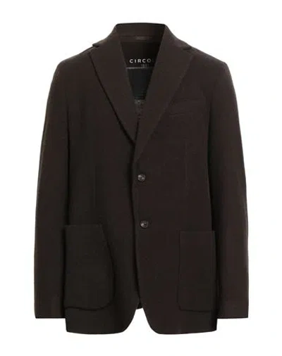 Circolo 1901 Man Blazer Dark Brown Size 44 Wool, Cashmere