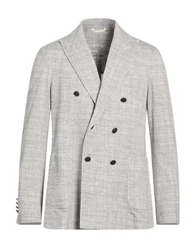 Circolo 1901 Man Blazer Grey Size 42 Cotton, Elastane In White