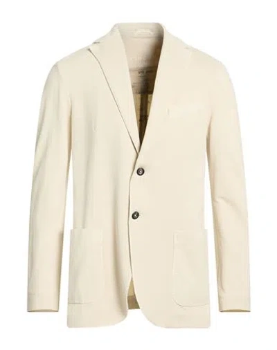 Circolo 1901 Man Blazer Ivory Size 40 Cotton, Elastane In Neutral
