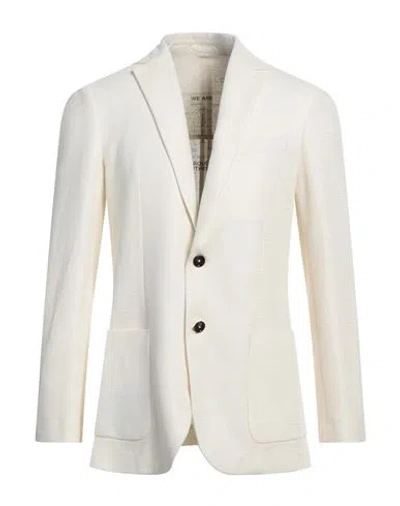 Circolo 1901 Man Blazer Ivory Size 44 Cotton, Linen In White