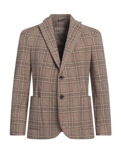 Circolo 1901 Man Blazer Khaki Size 44 Cotton, Elastane In Brown