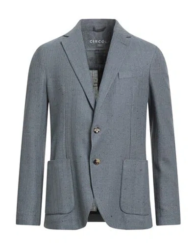 Circolo 1901 Man Blazer Light Blue Size 38 Cotton, Linen, Polyamide