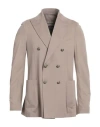 Circolo 1901 Man Blazer Light Brown Size 42 Cotton, Elastane In Beige
