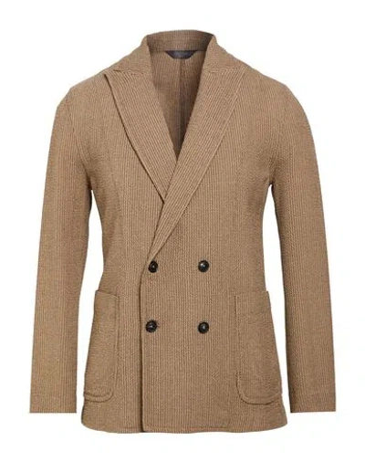 Circolo 1901 Man Blazer Light Brown Size 40 Virgin Wool, Polyamide, Elastane In Neutral