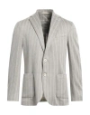 Circolo 1901 Man Blazer Light Grey Size 46 Linen, Cotton