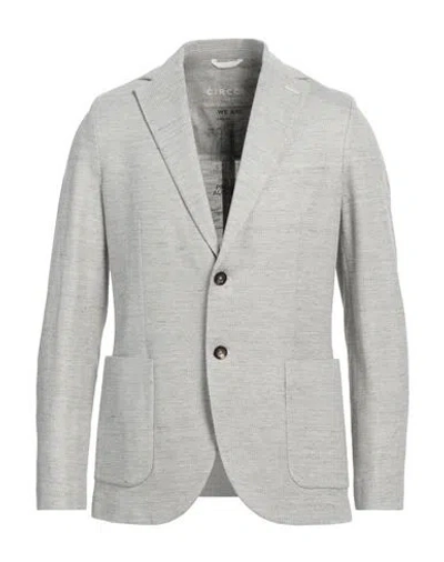 Circolo 1901 Man Blazer Light Grey Size 46 Cotton, Elastane In Grey