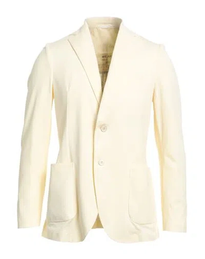 Circolo 1901 Man Blazer Pastel Yellow Size 46 Cotton, Elastane