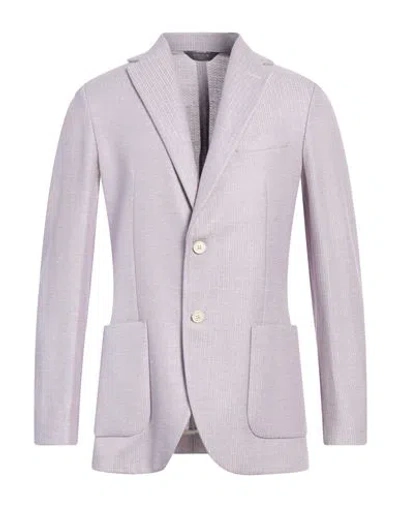 Circolo 1901 Man Blazer Lilac Size 44 Cotton, Linen In Purple