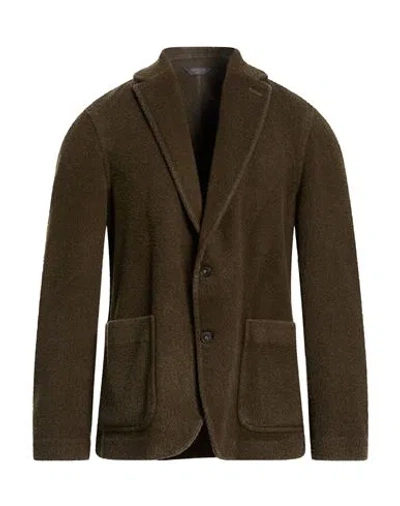 Circolo 1901 Man Blazer Military Green Size 44 Virgin Wool, Polyamide In Brown