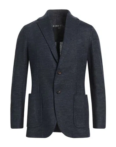 Circolo 1901 Man Blazer Navy Blue Size 38 Cotton, Elastane In Navy Blue