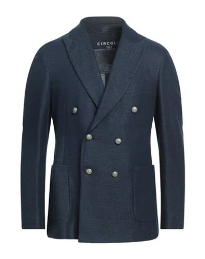 Circolo 1901 Man Blazer Navy Size 38 Cotton, Linen