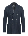 Circolo 1901 Man Blazer Navy Size 44 Linen, Cotton In Navy