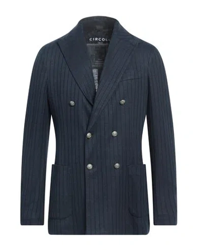 Circolo 1901 Man Blazer Navy Size 44 Linen, Cotton