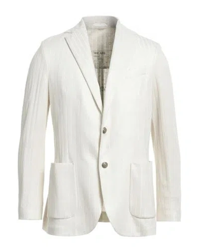 Circolo 1901 Man Blazer Off White Size 46 Linen, Cotton