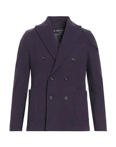 Circolo 1901 Man Blazer Plum Size 36 Cotton, Elastane In Animal Print