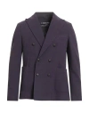 Circolo 1901 Man Blazer Plum Size 42 Cotton, Elastane In Purple
