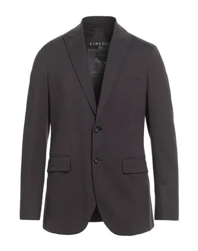 Circolo 1901 Man Blazer Plum Size 44 Cotton, Elastane In Black