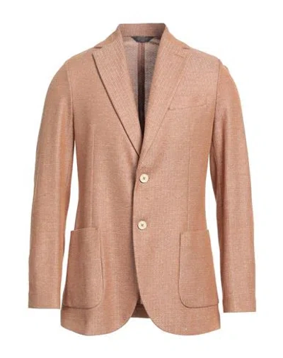 Circolo 1901 Man Blazer Rust Size 38 Cotton, Linen In Red