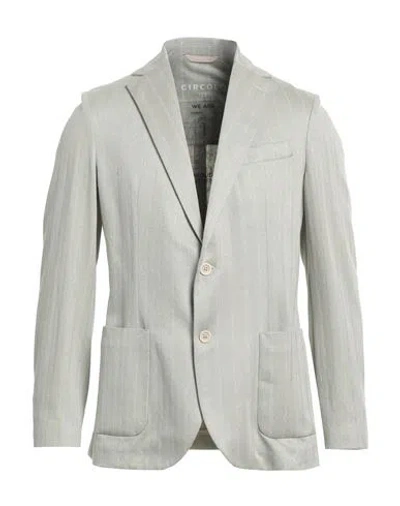 Circolo 1901 Man Blazer Sky Blue Size 44 Linen, Cotton