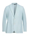 Circolo 1901 Man Blazer Sky Blue Size 44 Cotton, Elastane In Blue