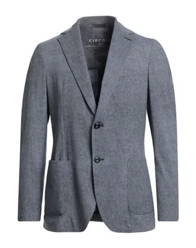 CIRCOLO 1901 CIRCOLO 1901 MAN BLAZER SLATE BLUE SIZE 44 COTTON, ELASTANE