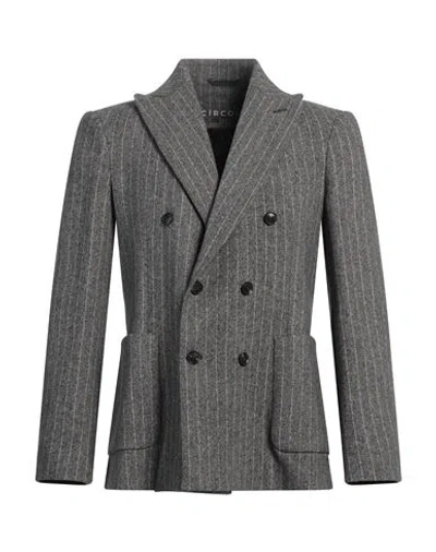 Circolo 1901 Man Blazer Midnight Blue Size 40 Cotton, Elastane In Grey
