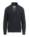 Circolo 1901 Man Cardigan Charcoal Size S Virgin Wool In Grey