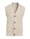 Circolo 1901 Man Cardigan Cream Size L Virgin Wool In White