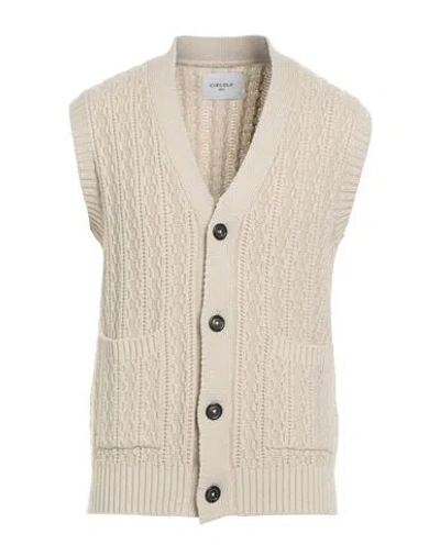 Circolo 1901 Man Cardigan Cream Size L Virgin Wool In White