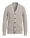 Circolo 1901 Man Cardigan Grey Size Xl Virgin Wool In Gray