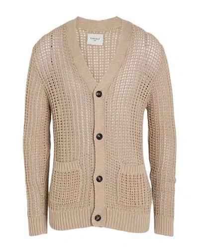 Circolo 1901 Man Cardigan Light Brown Size Xl Cotton In Neutral
