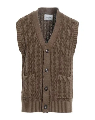Circolo 1901 Man Cardigan Military Green Size L Virgin Wool