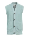 Circolo 1901 Man Cardigan Turquoise Size M Cotton In Blue