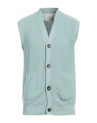 Circolo 1901 Man Cardigan Turquoise Size M Cotton In Blue