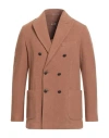 Circolo 1901 Man Coat Camel Size 44 Virgin Wool, Cashmere In Sand