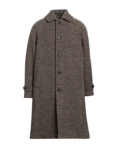 Circolo 1901 Man Coat Dark Brown Size 40 Virgin Wool, Polyamide