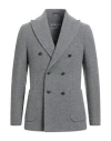Circolo 1901 Man Coat Grey Size 44 Virgin Wool, Cashmere In Gray