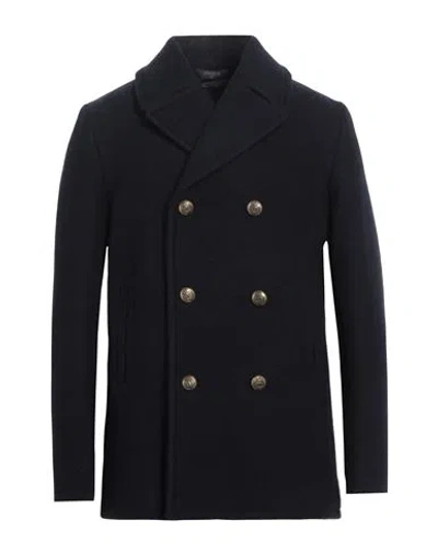 Circolo 1901 Man Coat Midnight Blue Size 44 Virgin Wool