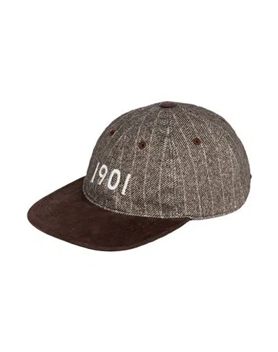 Circolo 1901 Man Hat Brown Size M Cotton, Elastane