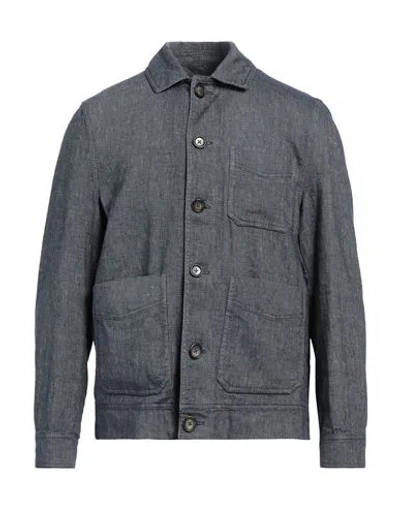 Circolo 1901 Man Jacket Blue Size L Linen, Cotton, Elastane