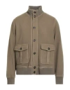 Circolo 1901 Man Jacket Khaki Size L Virgin Wool In Sand