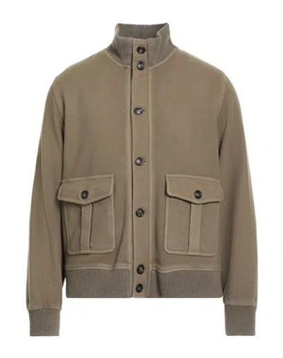 Circolo 1901 Man Jacket Khaki Size L Virgin Wool In Sand