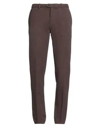 Circolo 1901 Man Pants Chocolate Brown Size 40 Cotton, Elastane