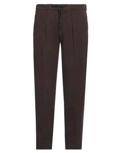 Circolo 1901 Man Pants Dark Brown Size 40 Cotton, Elastane