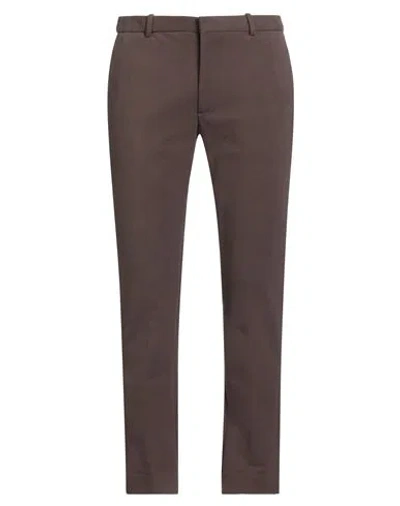 Circolo 1901 Man Pants Dark Brown Size 36 Cotton, Elastane