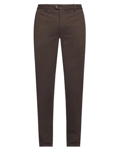Circolo 1901 Man Pants Dark Brown Size 38 Cotton, Elastane
