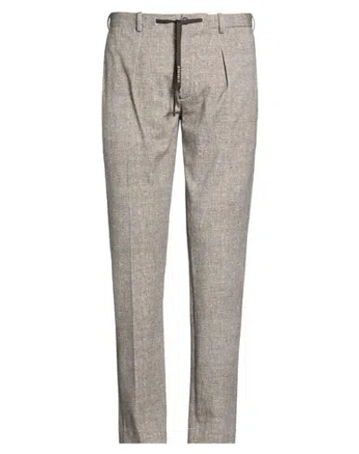 Circolo 1901 Man Pants Grey Size 36 Cotton, Elastane In Brown