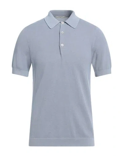 Circolo 1901 Man Polo Shirt Slate Blue Size L Cotton